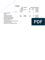 One Spa Excel Worksheet