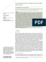 Some Metatheoretical Principles For Personality Neuroscience