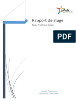 Rapport de Stage: Nom, Prénom Et Classe