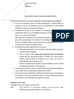 Ejercicio: Delimitación de Tema Y Pregunta de Investigación Criterios Que Hay Que Tener en Cuenta para Delimitar El Tema/la Pregunta de Investigación