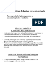 Epistemología Clase 4 El Método Hipotético Deductivo en Versión Simple