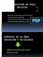 Educacion Como Hecho Social