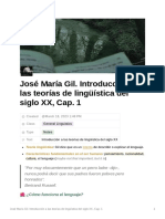 Jos Mara Gil. Introduccin A Las Teoras de Lingstica Del Siglo XX Cap. 1