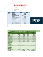 Ejercicio de Costos N: 1: Hoja de Costo Compra de Materiales