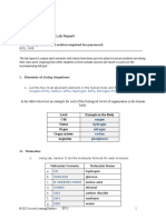 Biol 1408 - BioLab 3 - Life - Chemistry