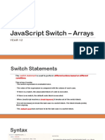 JS Switch - Arrays