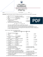 Math 7 - Third Quarter Periodical Exam