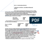 Solution Practice 5: Consolidations 2 Consolidation Worksheet, Consolidated Financial Statements