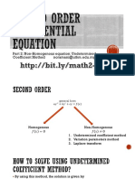 Part 2: Non-Homogenous Equation: Undetermined Coefficient Method Noramani@uthm - Edu.my