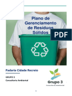 Plano de Gerenciamento de Resíduos Sólidos 2018: Padaria Cidade Recreio