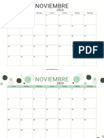 Calendario Noviembre 2023 - UnaCasitaDePapel