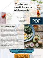 Trastornos Alimenticios en La Adolescencia: Bryan Althair Barboza Camacho Macarena Abigail Méndez Raffo