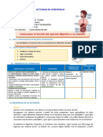 D3 A1 SESION CT. Conocemos La Función Del Aparato Digestivo y Su Cuidado.