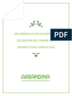 Determinantes Internos y Externos de Compra en Productos o Servicios