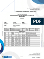 Certificado de Extracto de Intereses A Las Cesantías Fiduprevisora S.A. Fondo Nacional de Prestaciones Sociales Del Magisterio