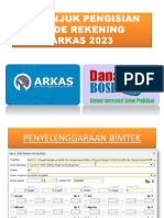 Petunjuk Pengisian Kode Rekening Arkas 2023