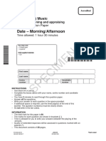 Specimen: Date - Morning/Afternoon