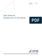 Data Sheet For Actuators For On-Off Valves: October