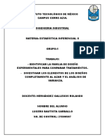 Familia de Diseños para Comparar Tratamientos