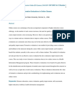 Formative Evaluations in Online Classes: The Journal of Educators Online-JEO January 2016 ISSN 1547-500X Vol 13 Number 1