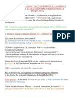 Fiche de Revisions SES Chap 4 Le Commerce Internationale