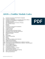 Ados-2 Toddler Codes