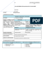 4° - Sesión - Las Costumbres y Las Actividades de Las Personas de Mi Comunidad - Personal