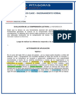 Ejercicios Clase - Razonamiento Verbal: Evaluación de La Comprensión Lectora