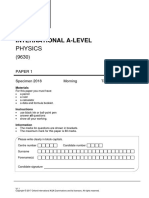 9630 PH01 International As Physics Specimen Paper 2016 v2