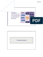 The Role of Accounting in Decision Making: Transaction Analysis