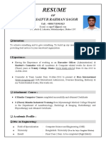 CV of SAGOR Latest