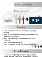 4 Alternatives To Experimentation Surveys and Interviews PDF