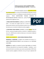 Acta de Junta Universal de Socios Pacco