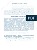 La Evaluación Psicológica