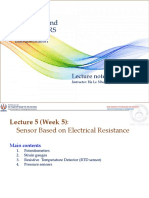 Lecture Note 5 (Sensor) - Sensor Based On Electrical Resistance