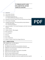 Poverty, Inequality and Inclusive Growth - Some Policy Implications