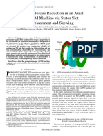 Cogging Torque Reduction in An Axial Flux Machine Via Stator Slot Displacement and Skewing PDF