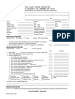 School District Health Assessment Form