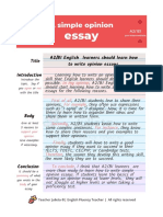 Opinion Essay With Template Teacherjulieta