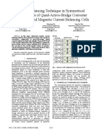 Current Balancing Technique in Symmetrical Configuration of Quad-Active-Bridge Converter Using Integrated Magnetic Current Balancing Cells