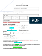 MTHN31E - Topic 3.1 - Differential Equations With Separable Variables PDF