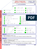 Série 1 Equations Inéquations 3APIC