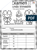 Examen 3° A 2do Trimestre