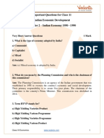 Important Questions For CBSE Class 11 Indian Economic Development PDF