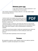 Sistema de Regras Desastre RPG