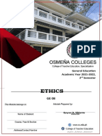 Ethics Prefinal Module