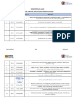 Cronograma de Clases - Diplomado en Derecho de Los Contratos