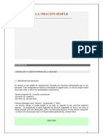 Sintaxis de La Oración Simple: Contenidos