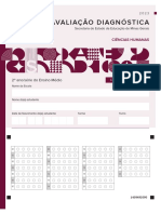 Avaliação Diagnóstica de Ciencias Humanas 2° Ano Do Ensino Médio