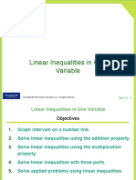 Inequalities in One Variable